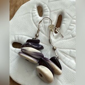 Beautiful Handmade & Polished Wampum Earrings!